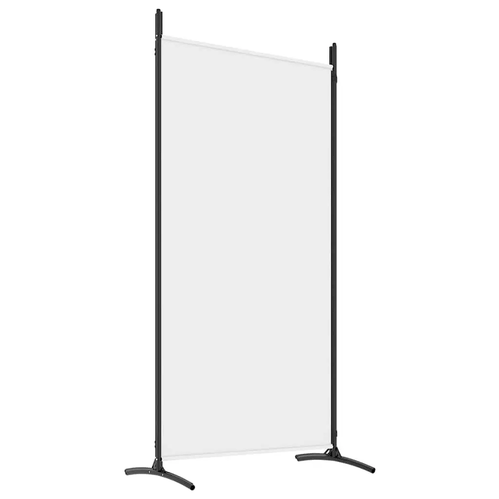 Room Divider 4 Panel White Folding Screen 346x180cm Fabric