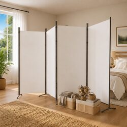 Your Ideal 5-Panel Room Divider in White 433x180cm