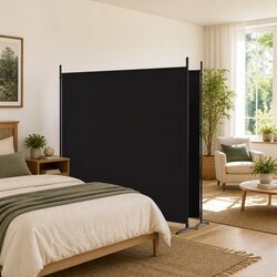 2-Panel Room Divider Screen Foldable Partition Privacy Fabric Breathable