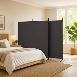 Brown 3-Panel Room Divider - Your Privacy Solution