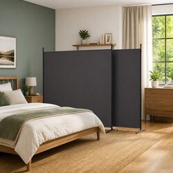 Create Cozy Spaces with a Brown 4-Panel Room Divider