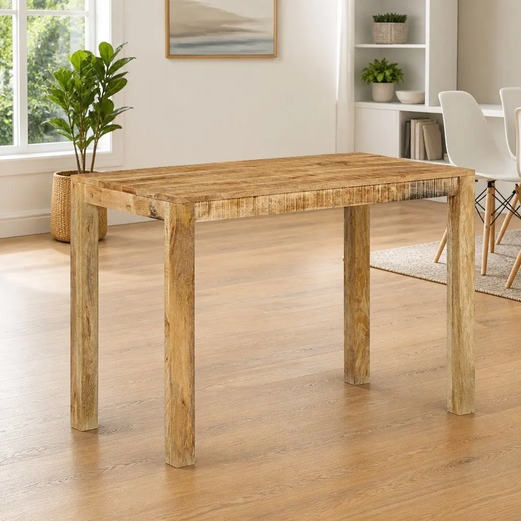 Dining Table Solid Mango Wood Brown 110x55x76 cm