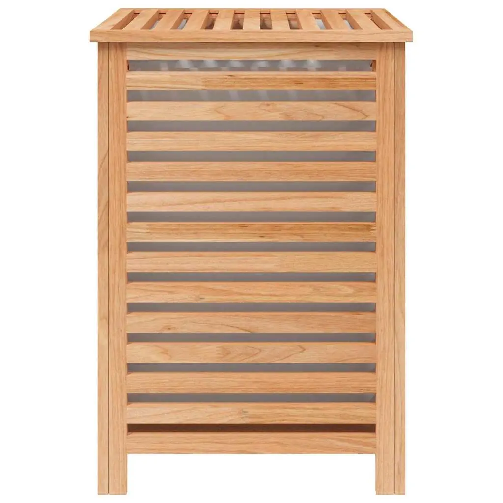 Wooden Laundry Basket 45x45x65 cm Brown Solid Wood Storage Hamper Removable Bag