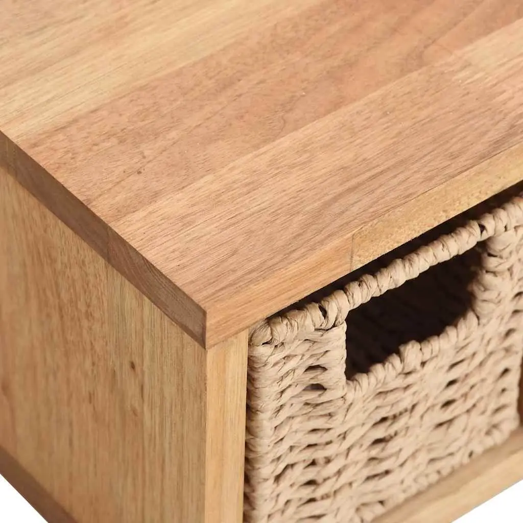 Wall Shelf with 4 Removable Baskets, 62x18x16 cm