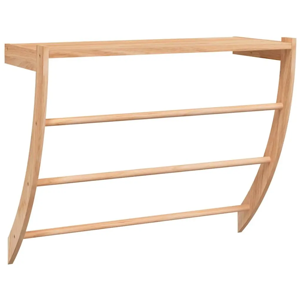 Towel Rack Solid Walnut Wood 60x25.5x49 cm Freestanding Bathroom Towel Holder 3 Bars Shelf