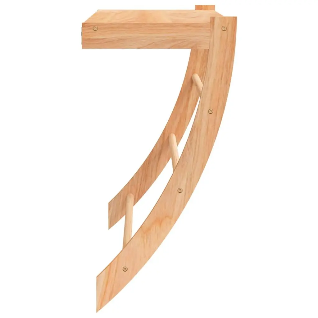 Towel Rack Solid Walnut Wood 60x25.5x49 cm Freestanding Bathroom Towel Holder 3 Bars Shelf