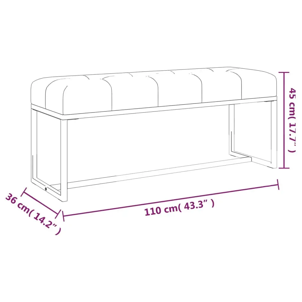 Storage Bench Green Velvet Padded Seat 110 x 36 x 45 cm Living Room Bedroom Entryway Furniture