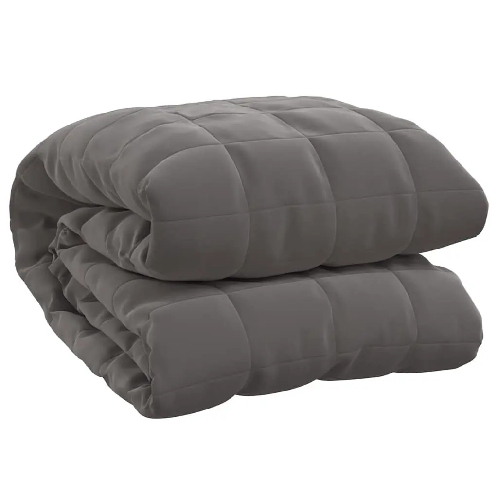 Grey Weighted Blanket 155x220 cm 11 kg for Rest
