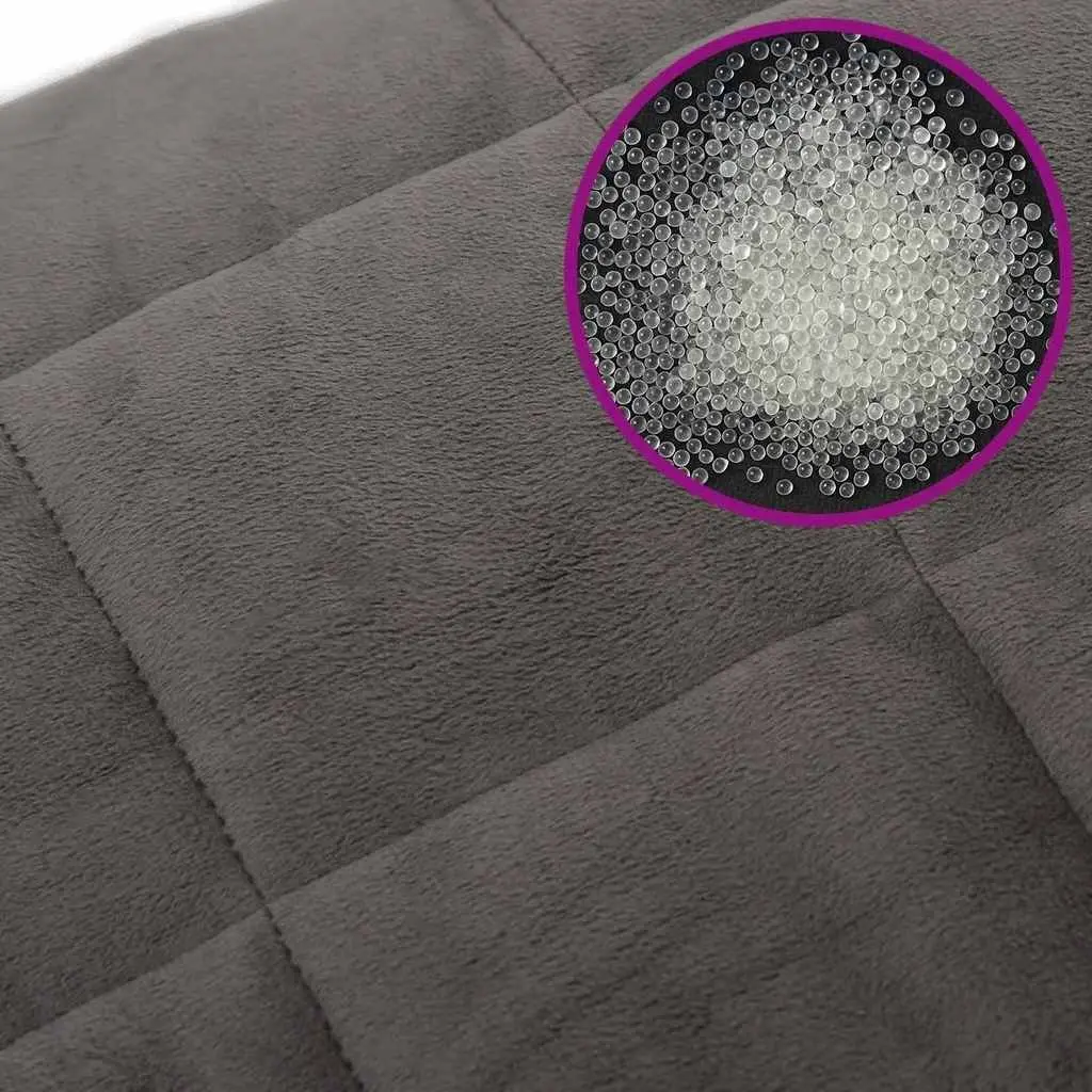 Grey Weighted Blanket 155x220 cm 11 kg for Rest