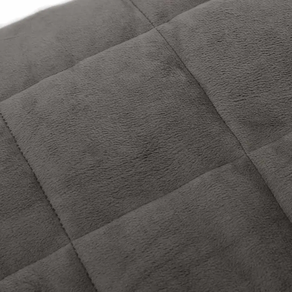 Weighted Blanket Grey Quilted Dual-Sided Fabric 200x200 cm 9 kg