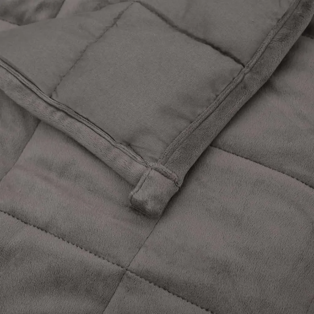 Weighted Blanket Grey Quilted Dual-Sided Fabric 200x200 cm 9 kg