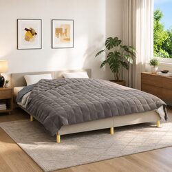Weighted Blanket Grey 200x200 cm 13 kg Soft Comfort Sleep Pressure Relief