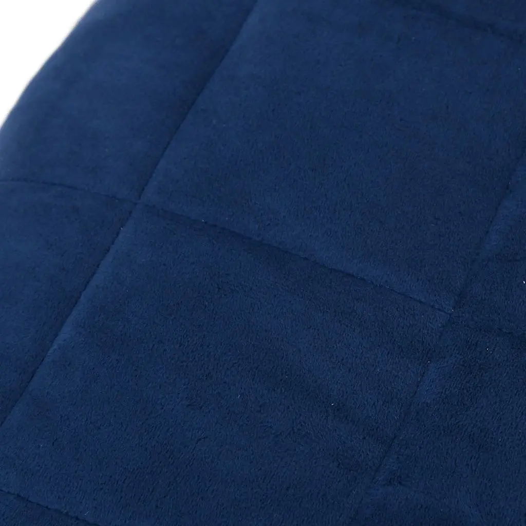 Weighted Blanket Blue Soft Fabric 150x200 cm 11 kg Pressure Relief
