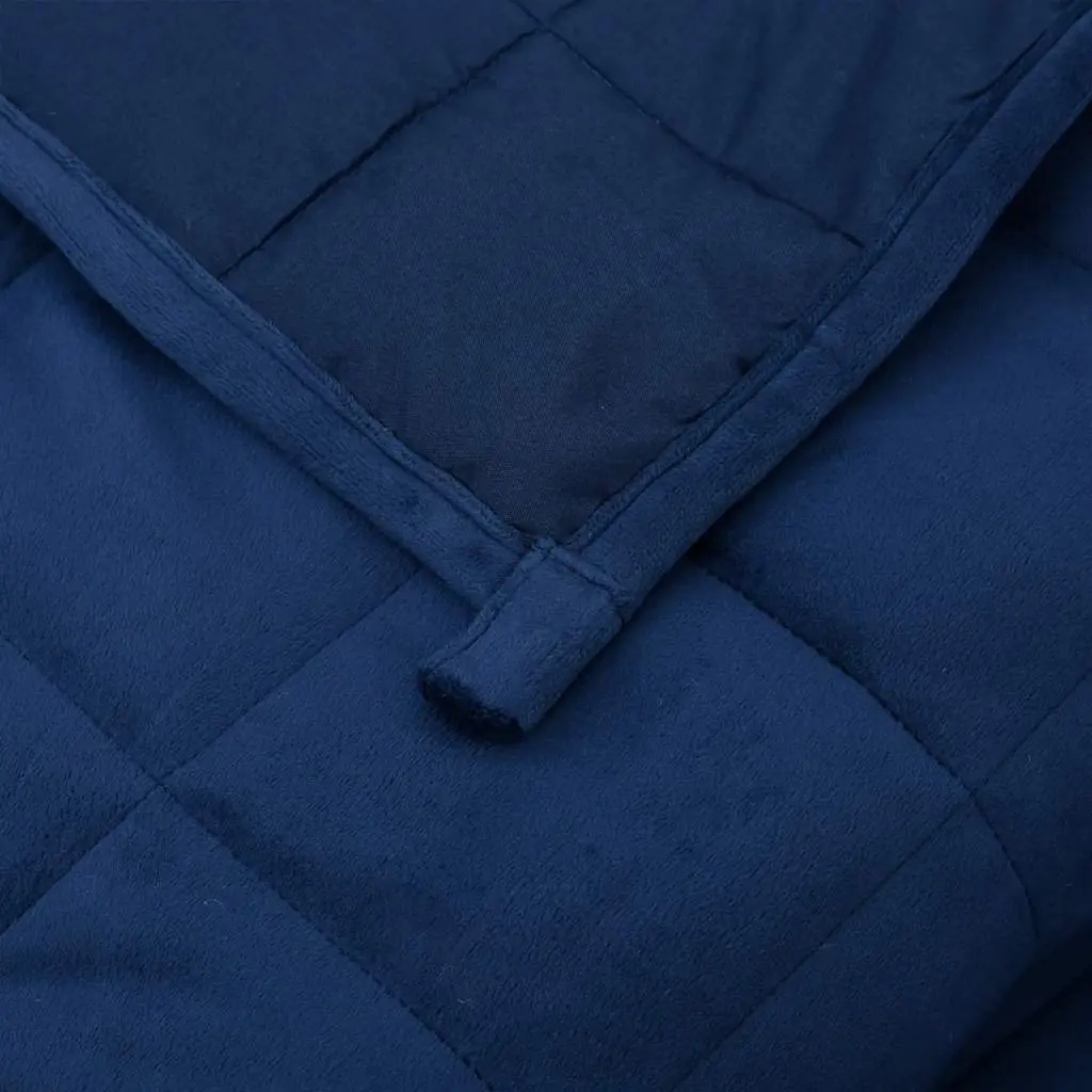 Weighted Blanket Blue Soft Fabric 150x200 cm 11 kg Pressure Relief