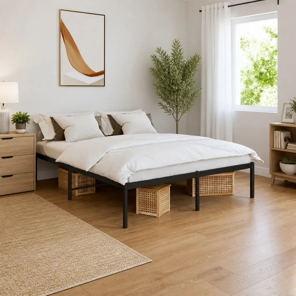 Metal Bed Frame for Comfort and Support