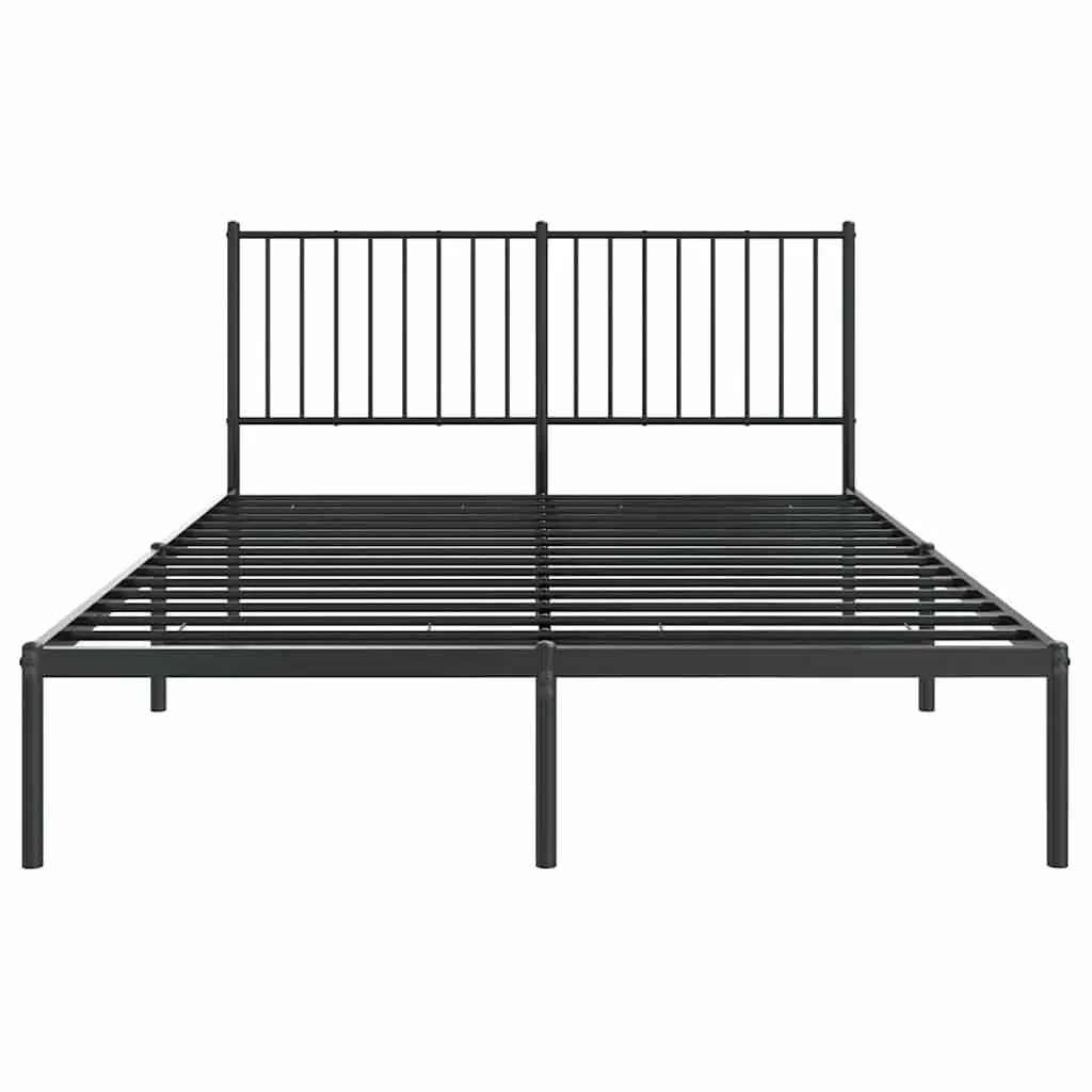 Black Metal Bed Frame 135x190 cm