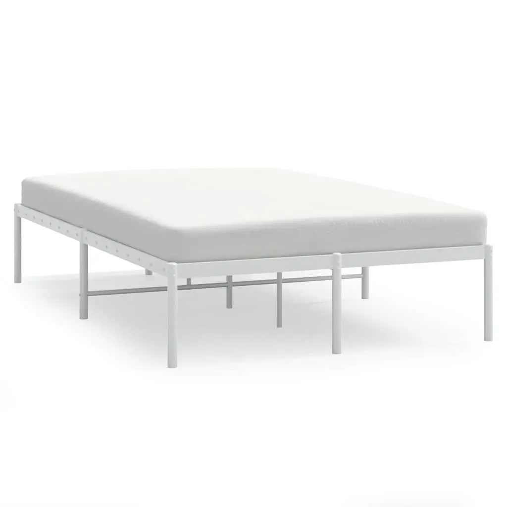 135x190 cm White Metal Bed Frame