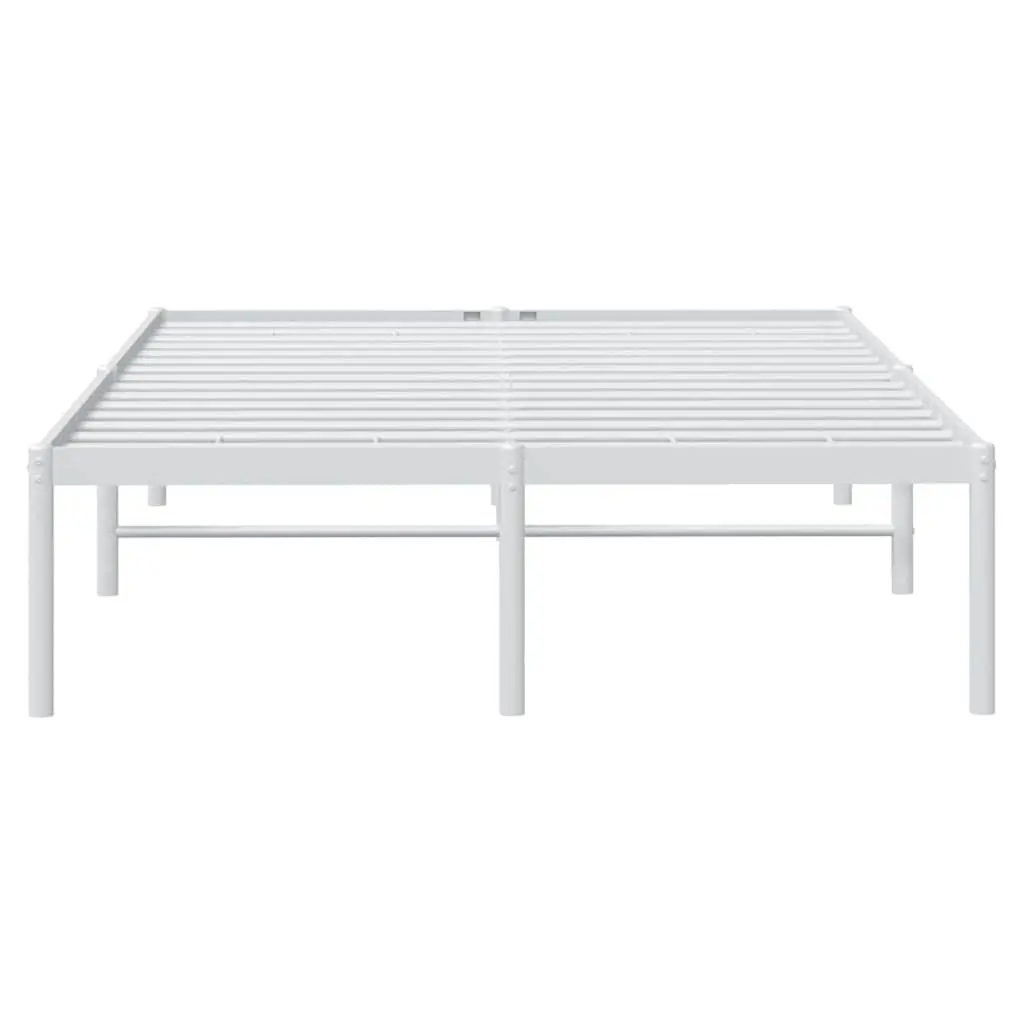 135x190 cm White Metal Bed Frame
