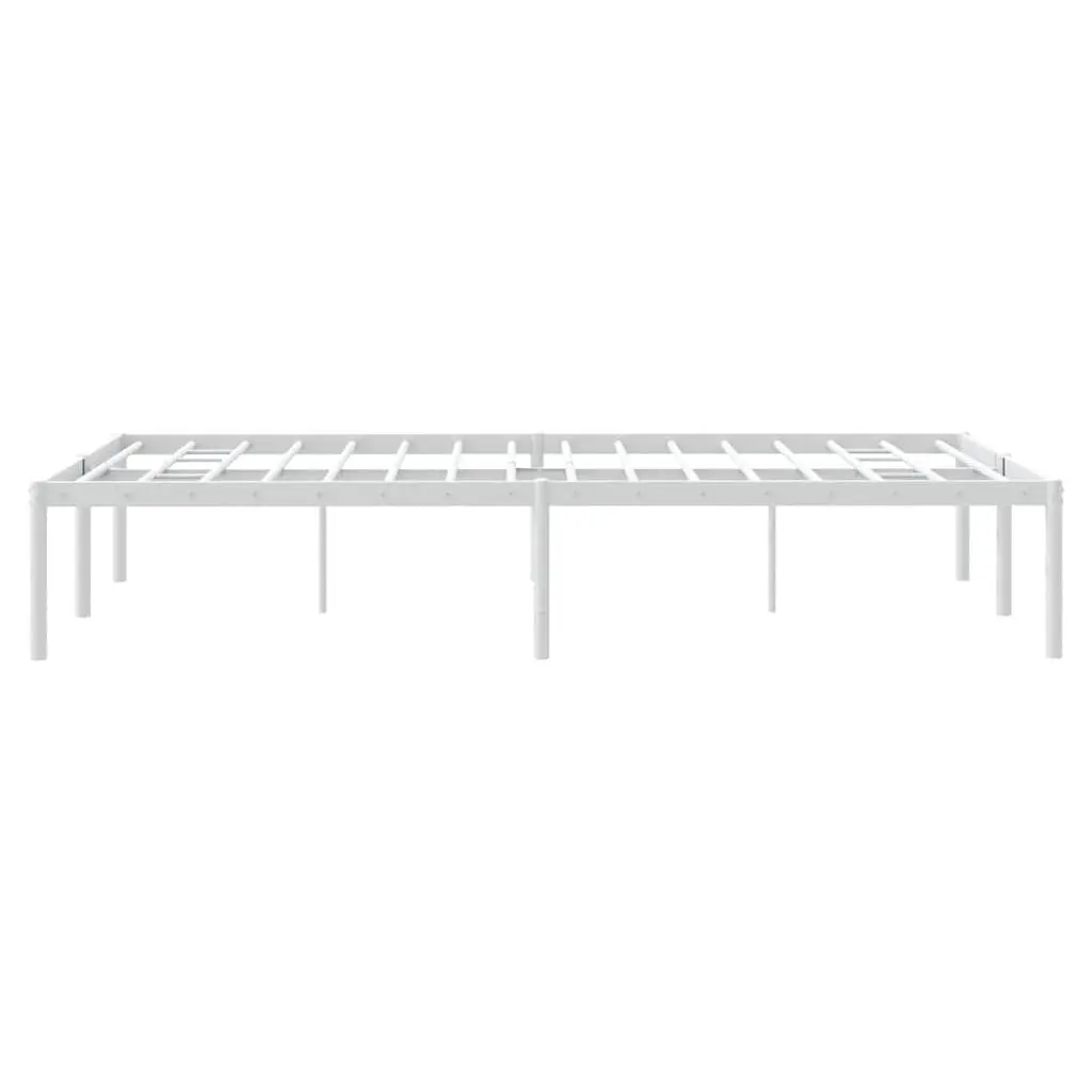 135x190 cm White Metal Bed Frame