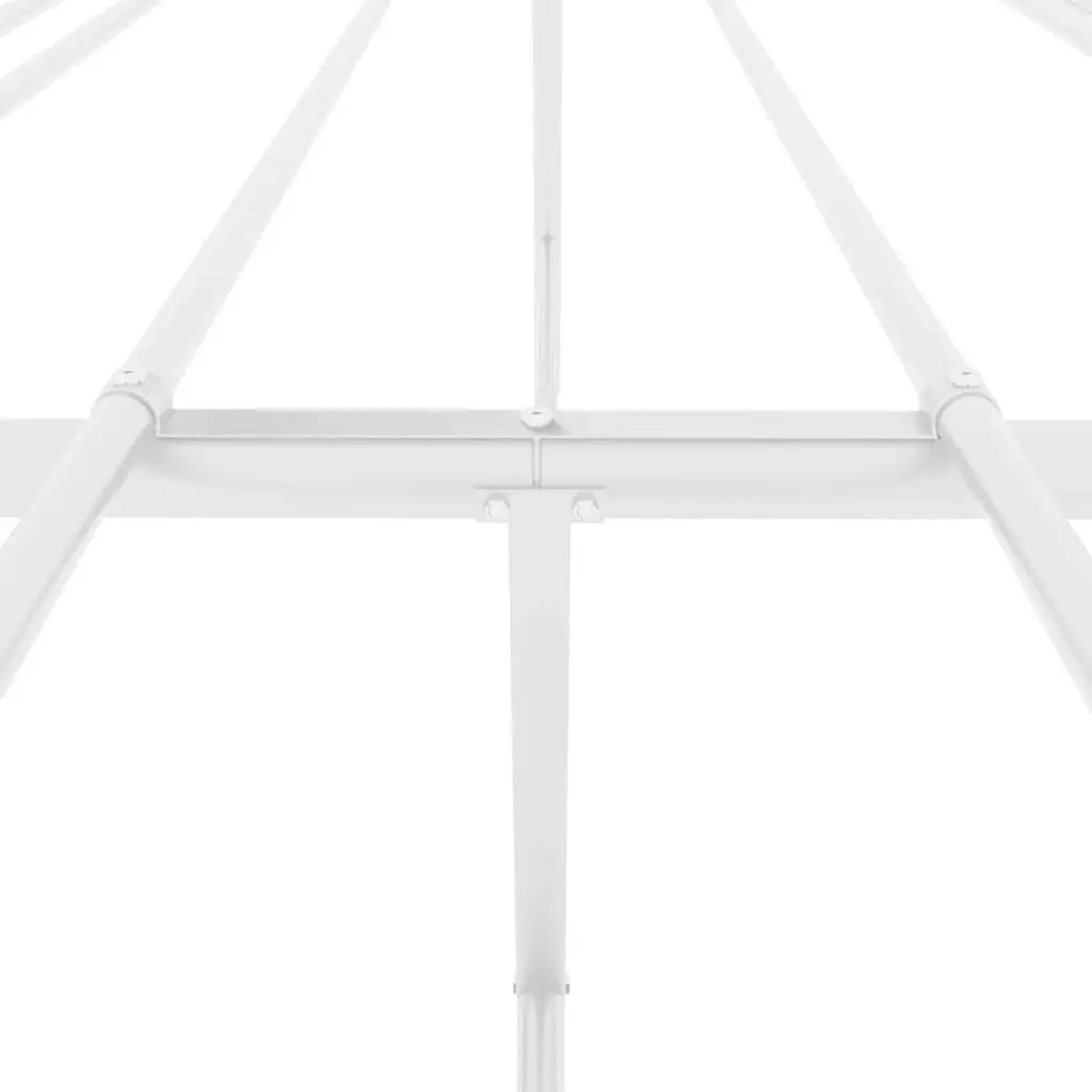 135x190 cm White Metal Bed Frame