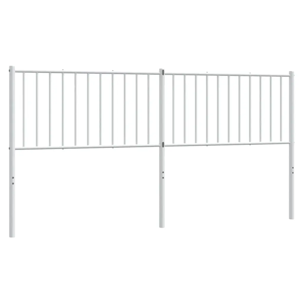 Metal Headboard White 180cm Powder Coated Steel Frame