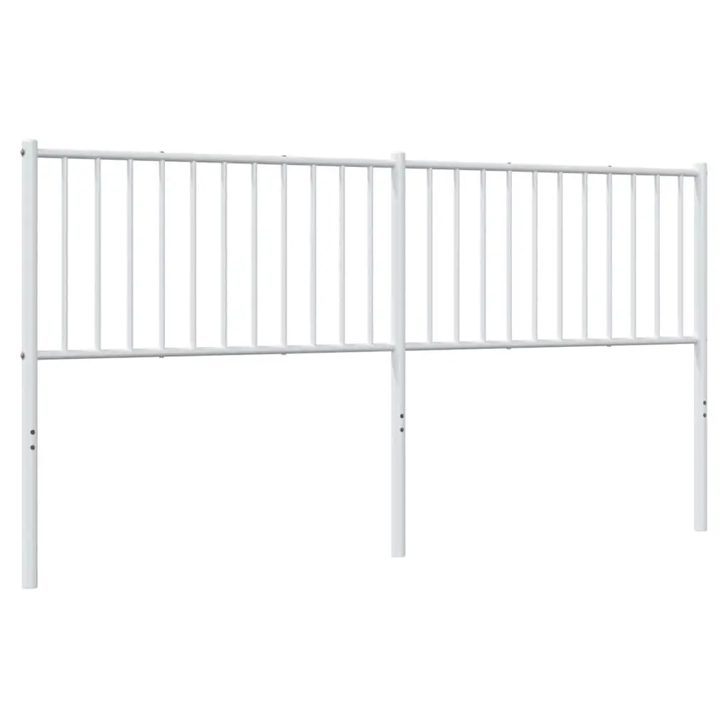 Metal Headboard White 180cm Powder Coated Steel Frame