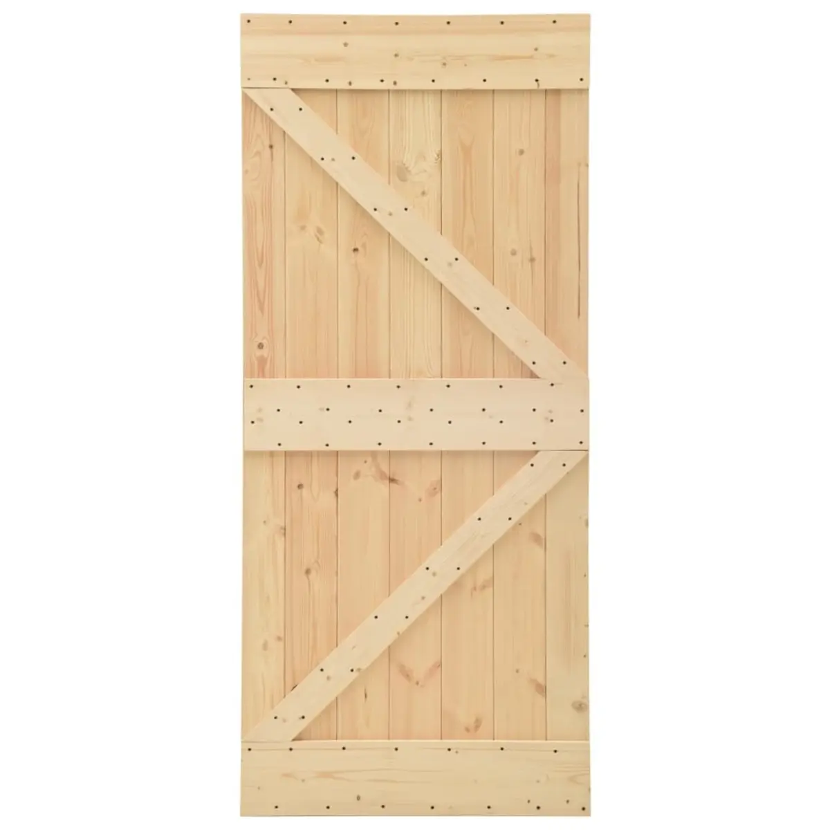 Solid Pine Wood Interior Door 80 x 210 cm Natural Brown Modern Minimalist Design