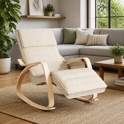 Your Ideal Cream Fabric Rocking Chair Awaits