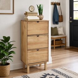 Friendly Brown Shoe Cabinet: Organize Your Footwear