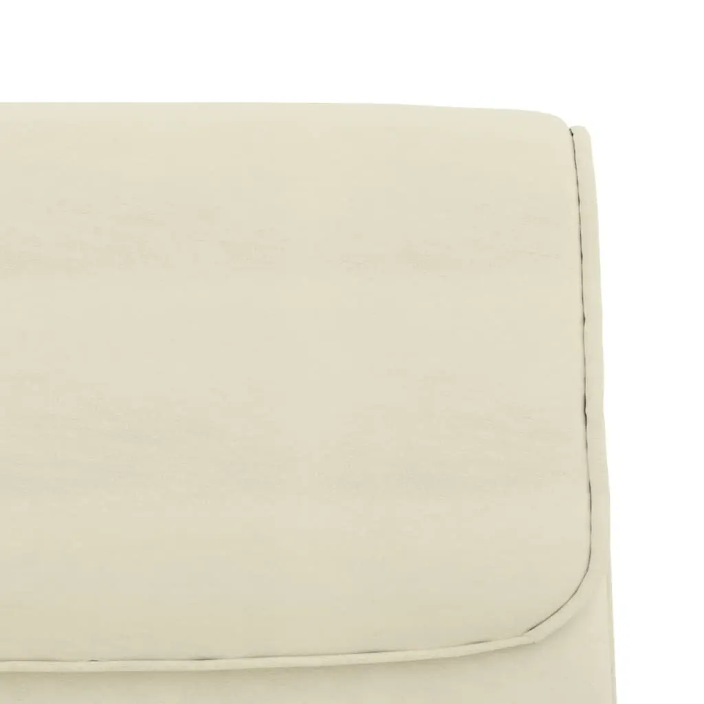 Faux Leather Bench Cream Upholstered Seating 100 x 64 x 80 cm