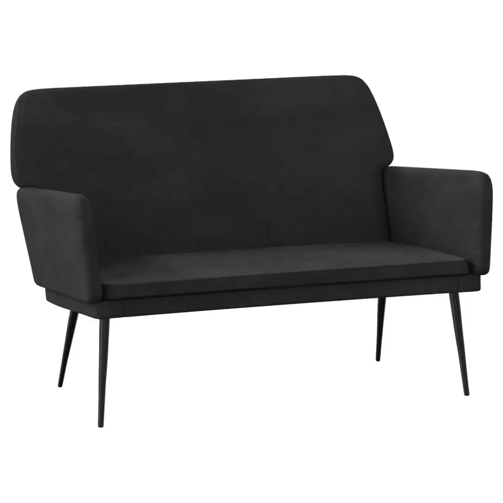 Black Velvet Bench for Relaxation