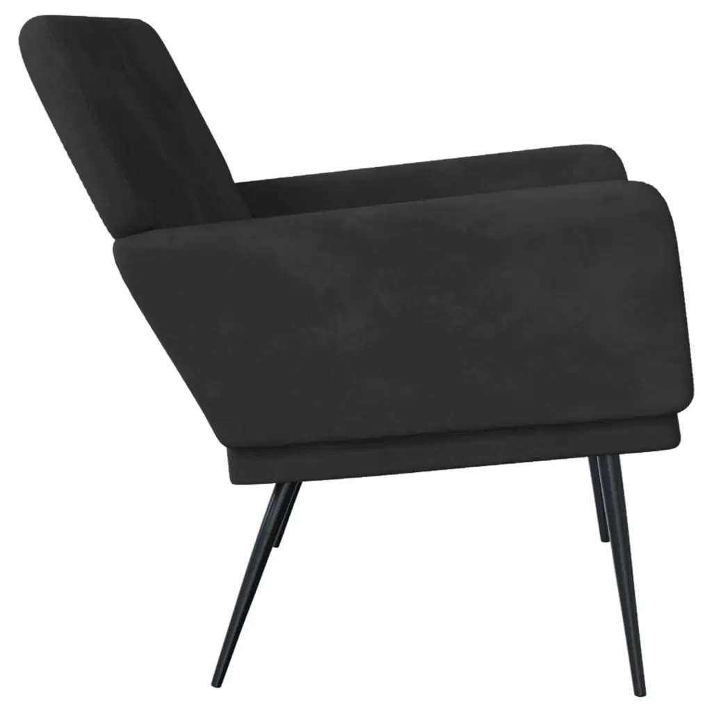 Black Velvet Bench for Relaxation