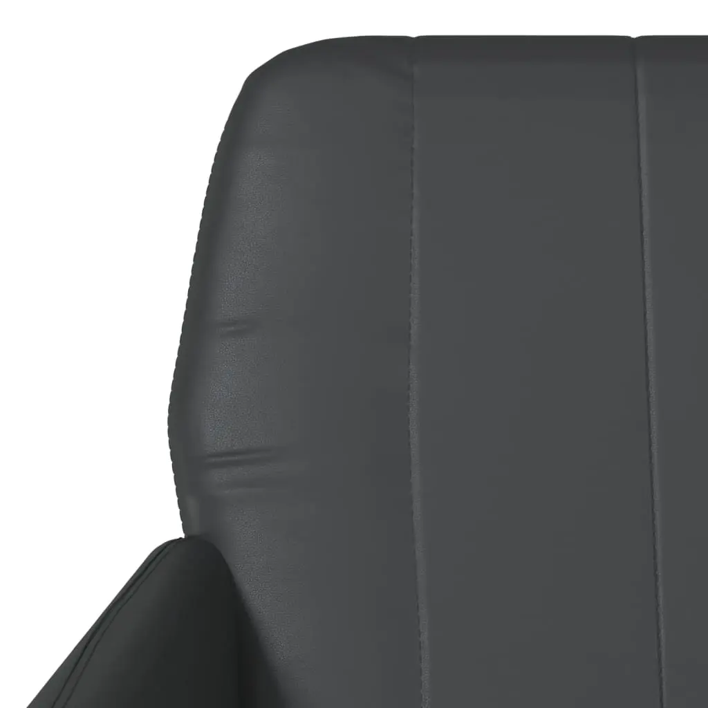 Faux Leather Armchair Black Relaxation Chair Padded Seat