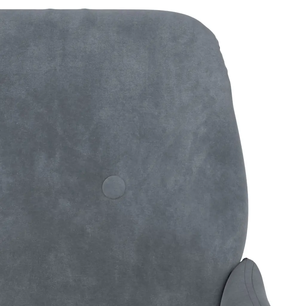 Armchair Dark Grey Velvet Upholstered Lounge Chair 62 x 79 x 79 cm