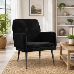Your New Favorite Black Velvet Armchair