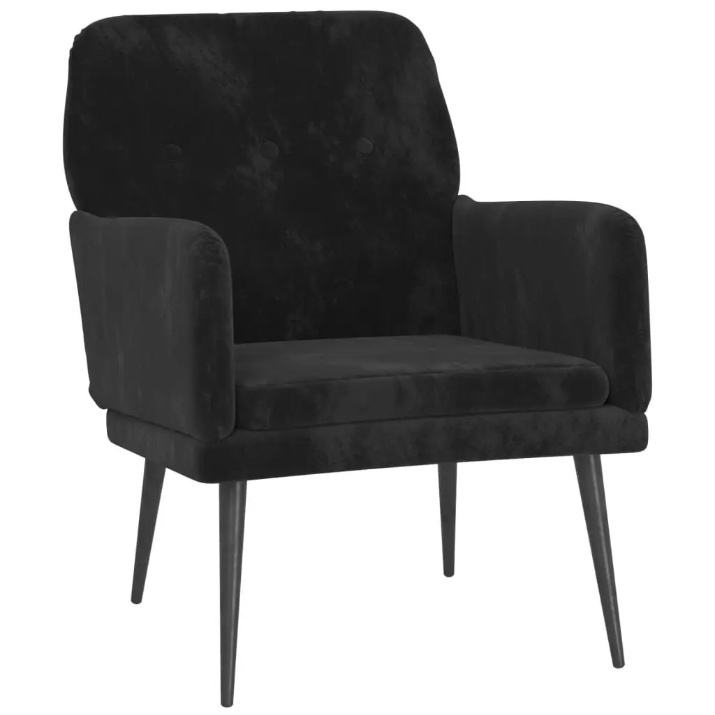 Black Velvet Armchair