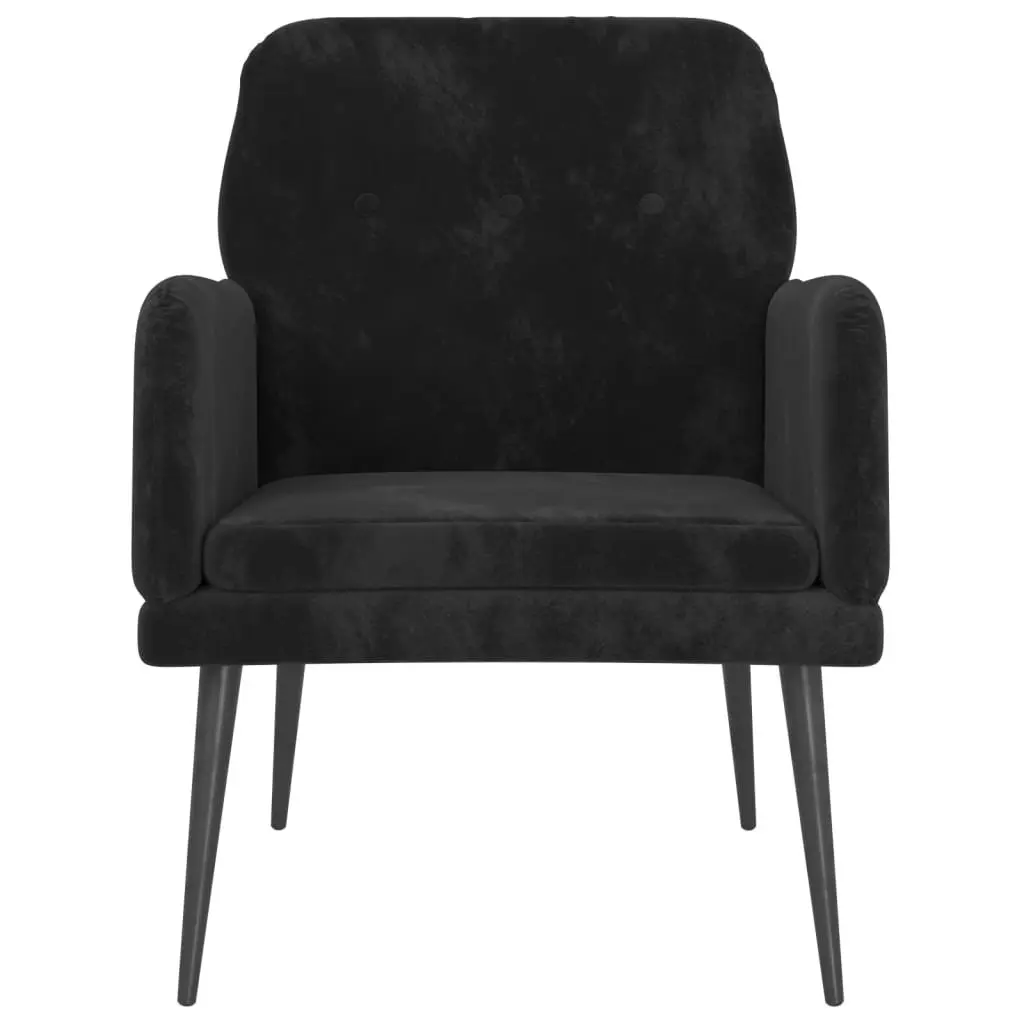 Black Velvet Armchair