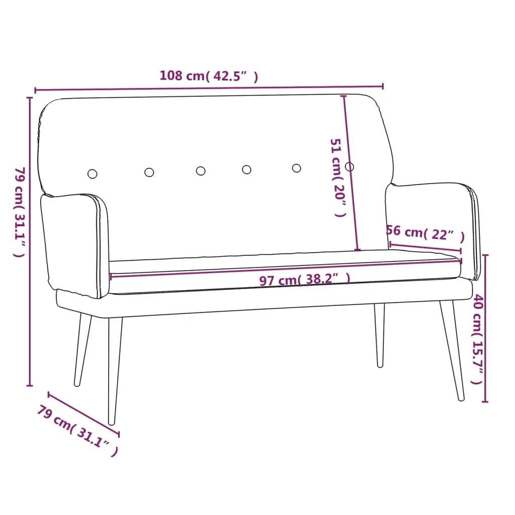 Grey Velvet Upholstered Bench