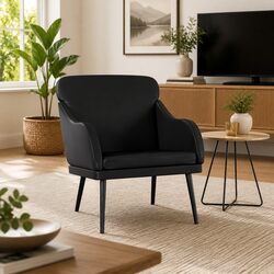 Your New Favorite Black Faux Leather Armchair