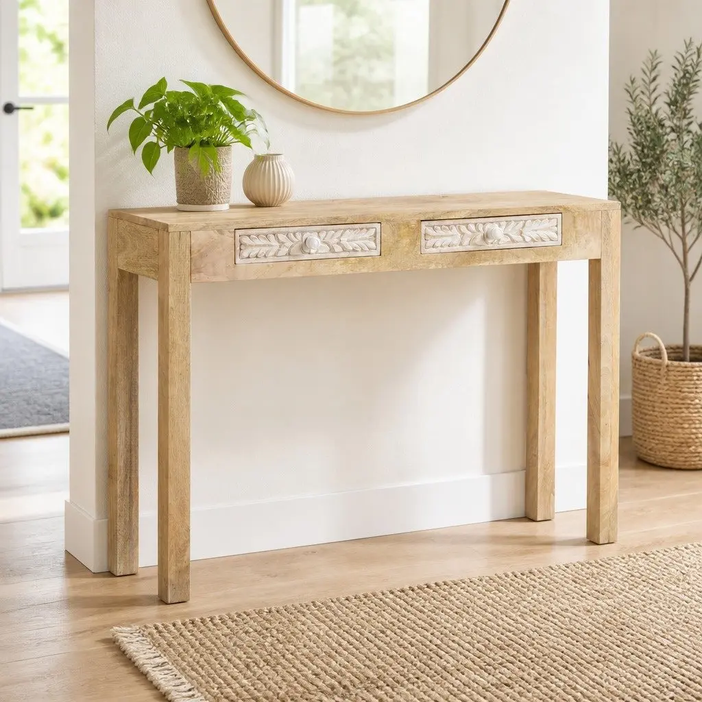 Console Table in Solid Mango Wood