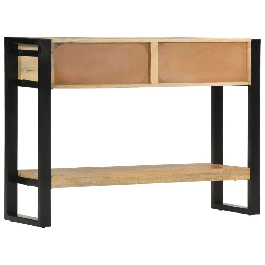 Console Table Solid Mango Wood 110x30x76cm Entryway Hall Side Table with Drawers