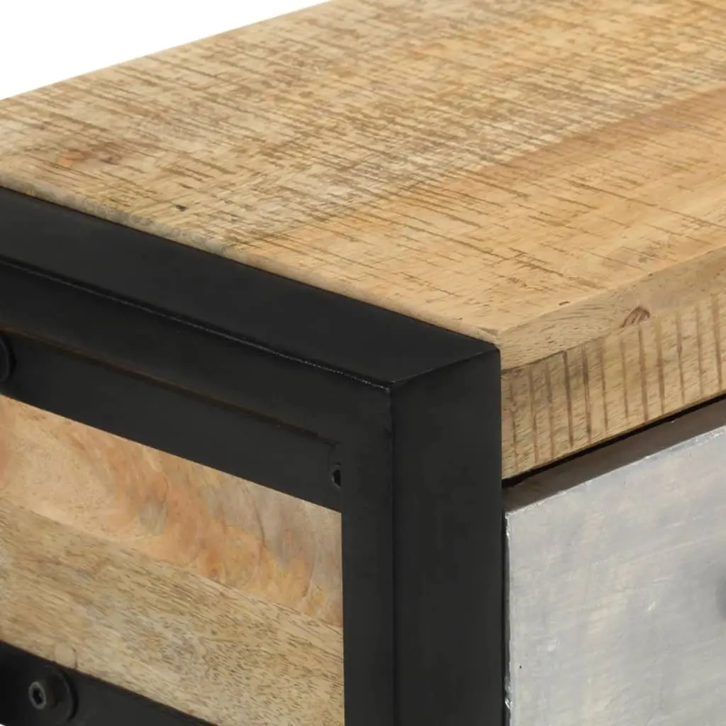 Console Table Solid Mango Wood 110x30x76cm Entryway Hall Side Table with Drawers