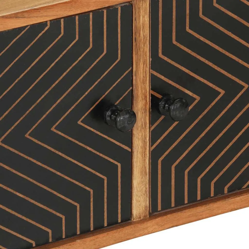 TV Cabinet Solid Wood Acacia Brown 112x30x40 cm Storage Unit Media Stand