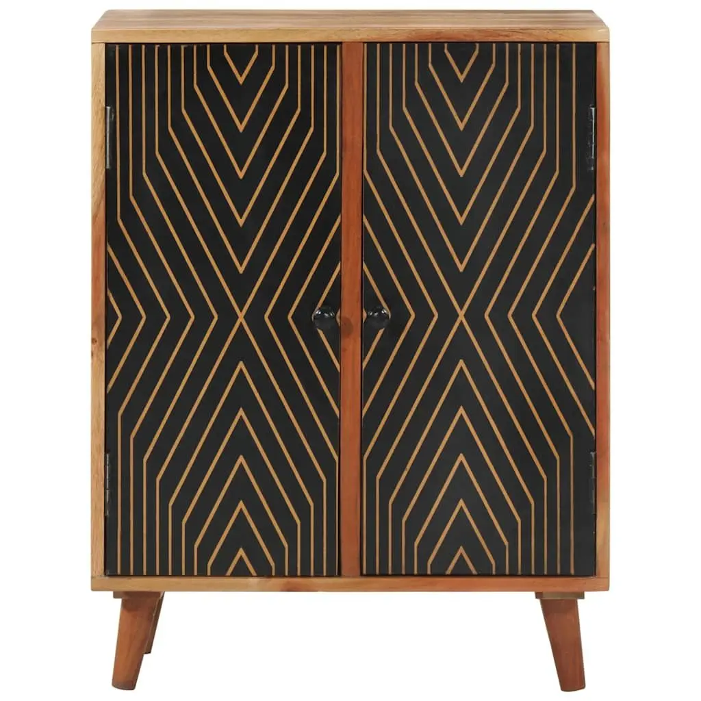 Solid Wood Sideboard Cabinet in Brown