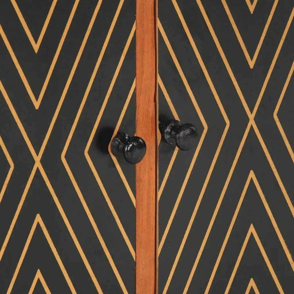 Solid Wood Sideboard Cabinet in Brown