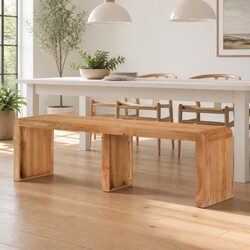 Wooden Bench 160x38x45 cm Solid Acacia Dining Kitchen Hallway Seating Furniture