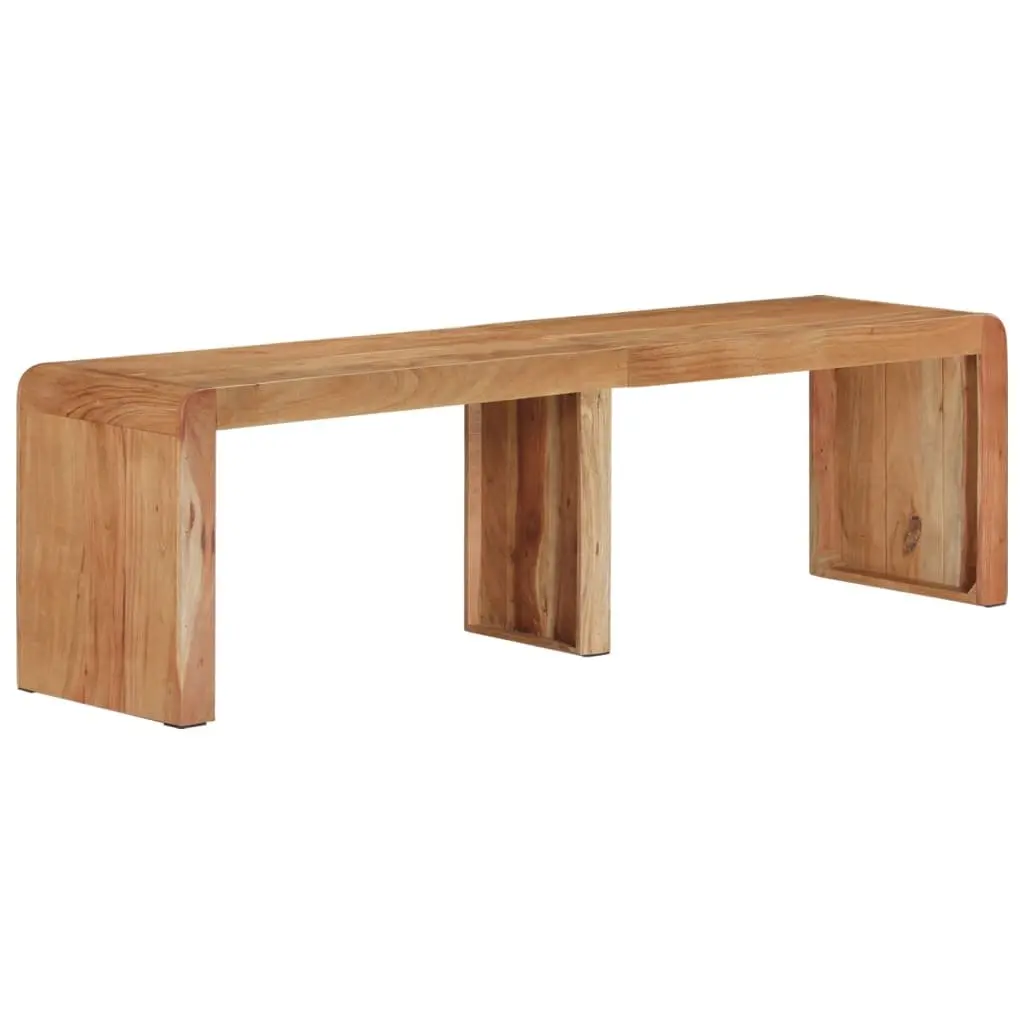 Wooden Bench Rustic Farmhouse Style 160x38x45 cm Solid Acacia Dining Kitchen Hallway Seating Furniture