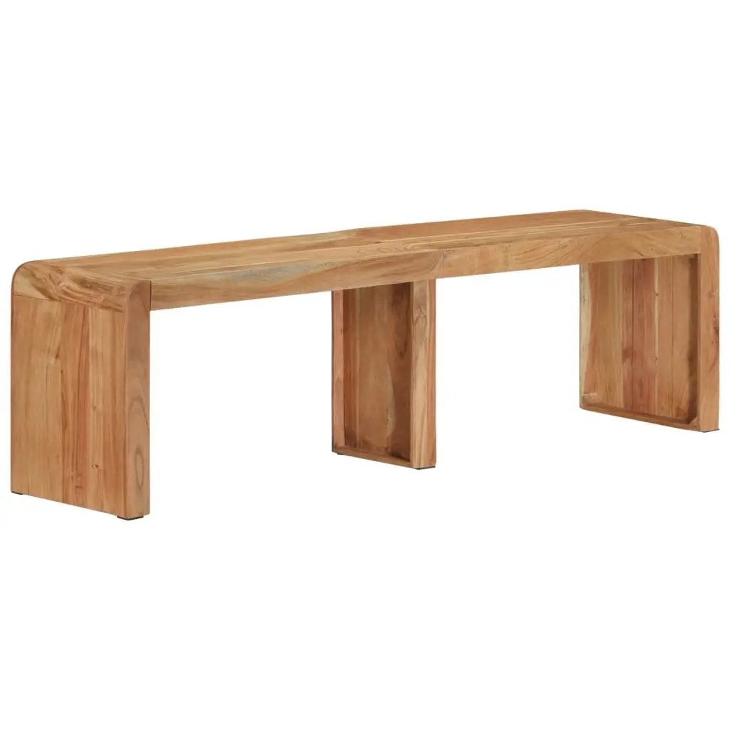Wooden Bench Rustic Farmhouse Style 160x38x45 cm Solid Acacia Dining Kitchen Hallway Seating Furniture