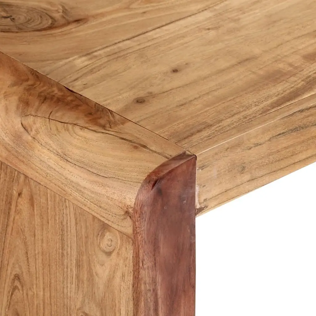 Wooden Bench Rustic Farmhouse Style 160x38x45 cm Solid Acacia Dining Kitchen Hallway Seating Furniture