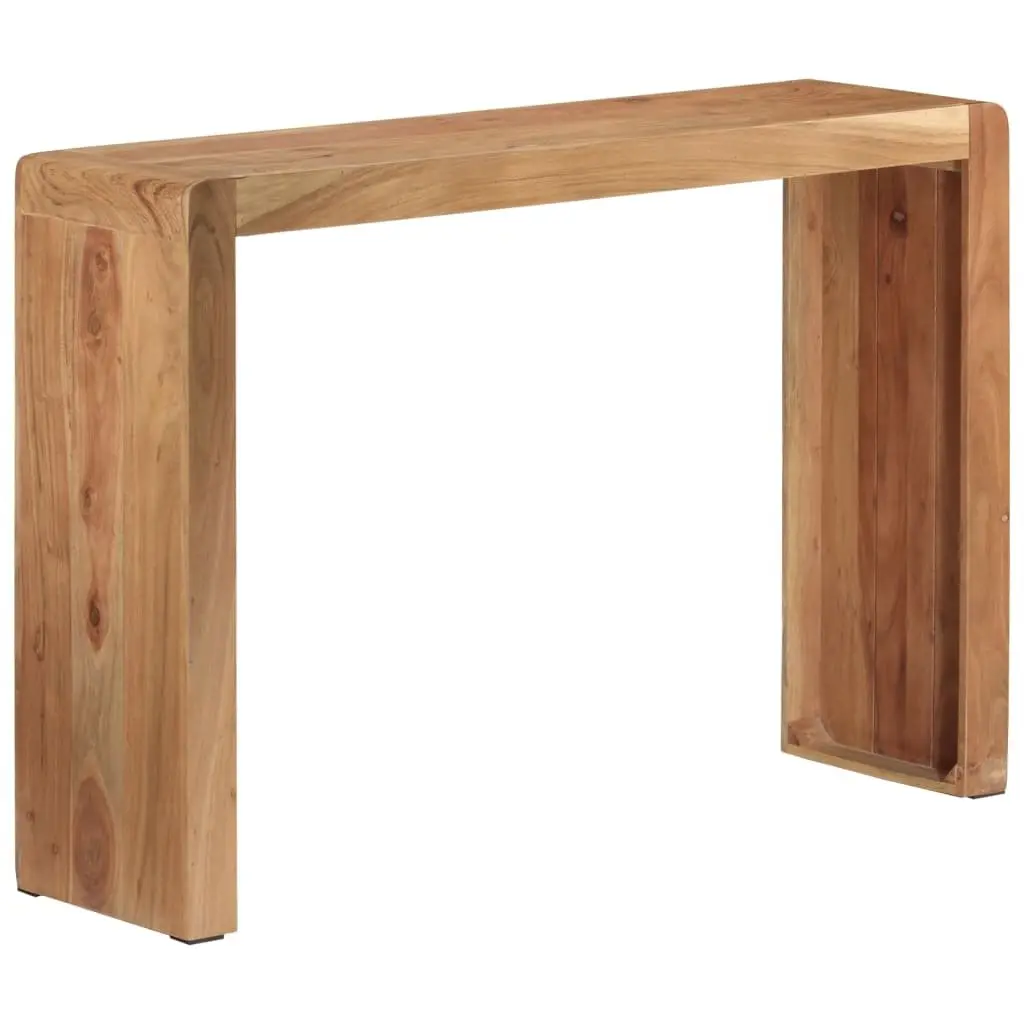 Console Table Rustic Solid Acacia Wood 110x30x76 cm Brown